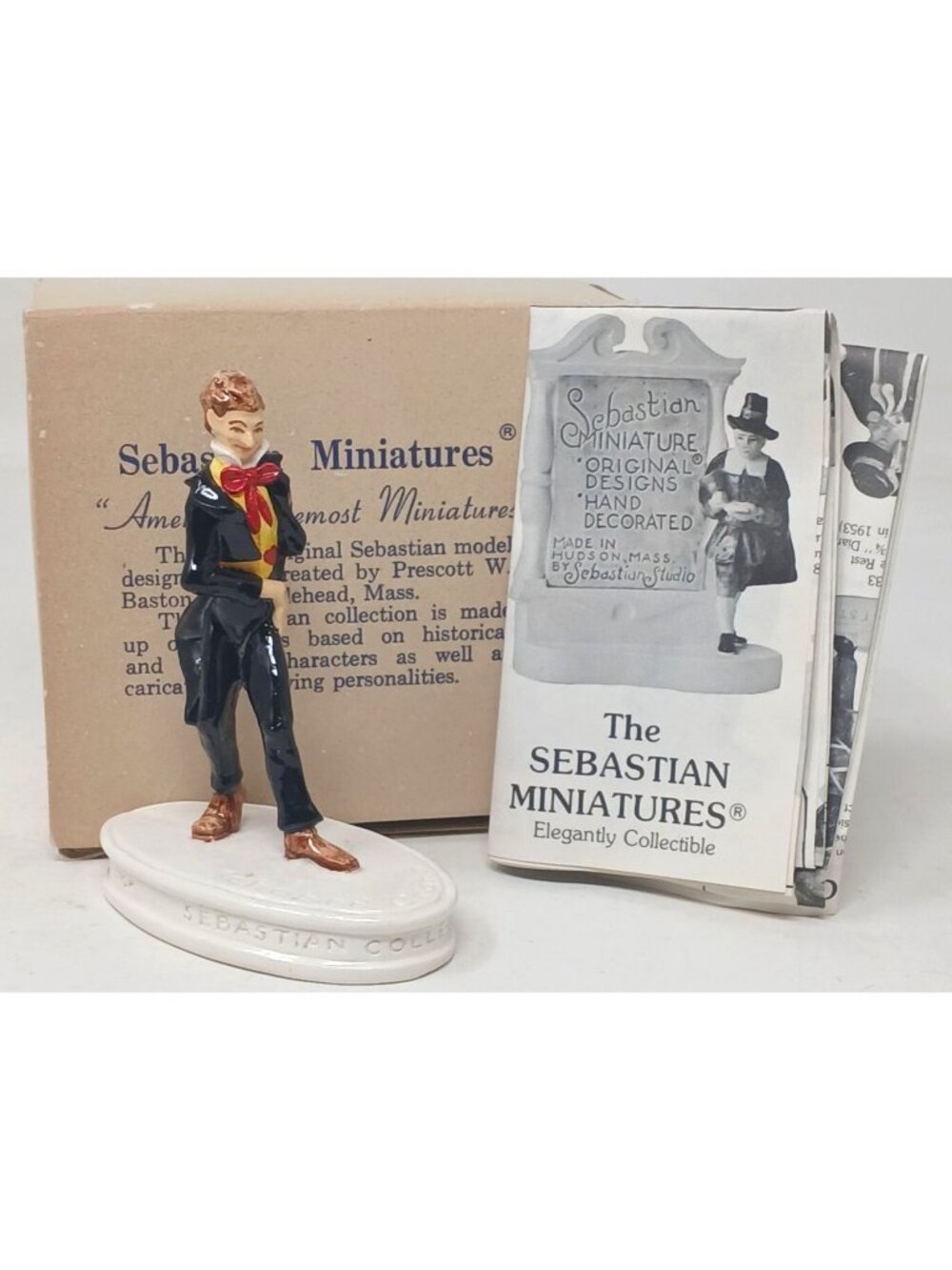 Sebastian Miniatures Ichabod Crane Figurine Box Pamphlet #2255 VTG 1981#D-8